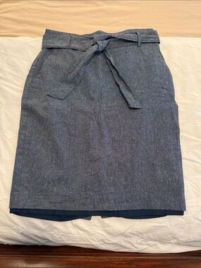 Ann Taylor Factory Chambray Pencil Skirt - Blue